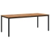 Set de Comedor de Jardín  Set de 7 Negro y Marrón Metal y Madera