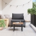 Conjunto de sofá de jardín de 2 piezas con asiento individual y cojines antracita