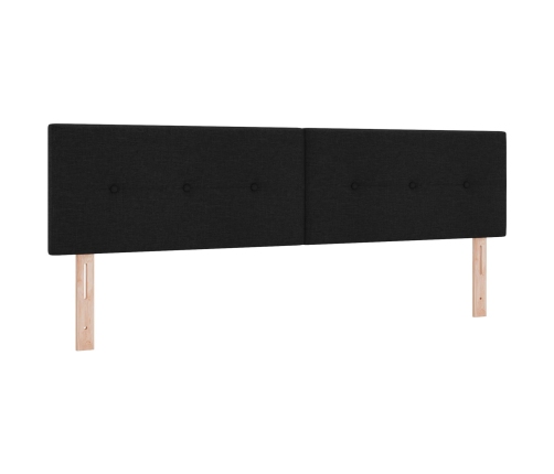 Cabecera LED acolchada negra 90 cm tela
