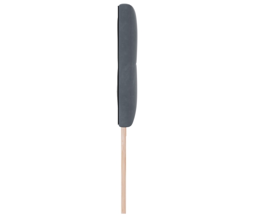 Cabecero  con botones acolchados gris oscuro 200 cm de terciopelo
