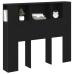 Cabecero de  Armario Negro Roble 120x19x104,5 cm Madera elaborada