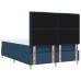 Cama Box Spring  con colchón Azul 140x200 cm Tela