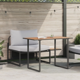 Conjunto de Comedor de Jardín de 2 Piezas Silla Individual con Cojines Gris Claro