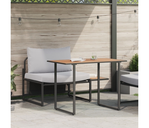 Conjunto de Comedor de Jardín de 2 Piezas Silla Individual con Cojines Gris Claro