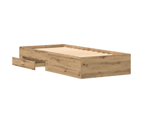 Estructura de Cama  Artisan Roble 90x190 cm Madera Elaborada