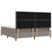 Cama Box Spring  con Colchón y Banco Gris 200x200 cm Tela