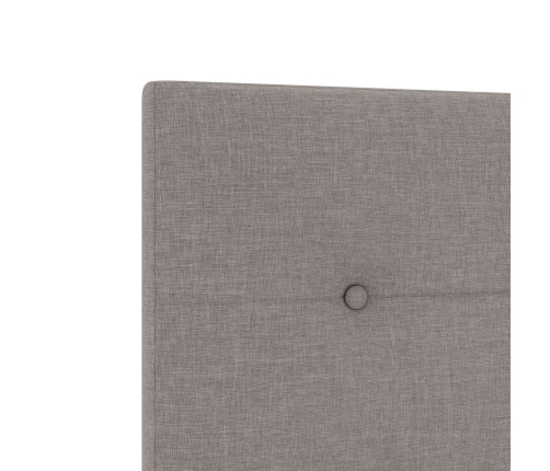 Cabecero de  con botones tapizado en taupe de 140 cm