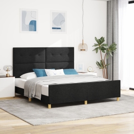 Estructura de Cama  Negra 180x200 cm de Tela