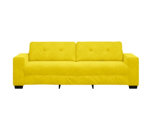 Sofá  de 3 Plazas Amarillo 180 cm Terciopelo