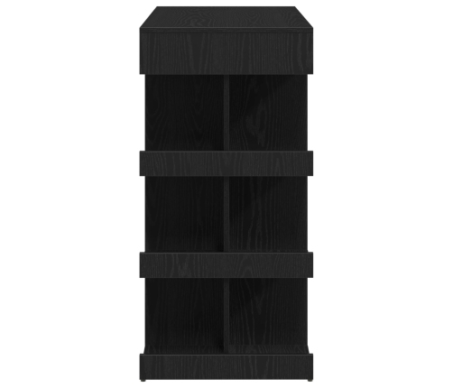 Mesa de Bar de Roble Negro con Estante de Almacenamiento, 100x50x101.5 cm