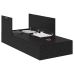 Estructura de Cama  Roble Negro 75x190 cm Madera Fina