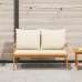 Banco de Jardín con Cojines 115x65x71 cm Madera Sólida de Acacia