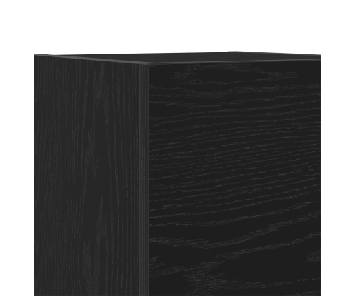 Conjunto de Mueble de TV de 4 Piezas  en Roble Negro de Madera Ingenerada