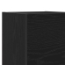 Conjunto de Mueble de TV de 4 Piezas  en Roble Negro de Madera Ingenerada