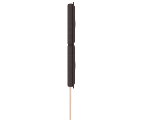 Cabecero LED Diseño Líneas Marrón Oscuro 100 cm Tela