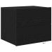 Cabinet de Noche  con LED Montado en la Pared Roble Negro 50x39x41 cm