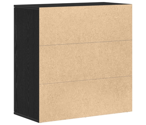 Bufé Roble Negro 79x38x80 cm Madera Sólida