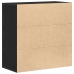 Bufé Roble Negro 79x38x80 cm Madera Sólida