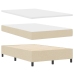 Cama Box Spring con Colchón y Banco Crema 120x200 cm Tela