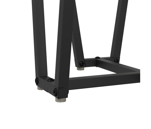 Mesa Auxiliar 2 Pzs de Roble Ahumado con Madera Ingenierizada y Metal