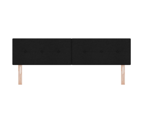 Cabecera LED acolchada negra 90 cm tela