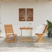 Conjunto de Bistro Plegable de 3 Piezas de Madera Sólida de Acacia de