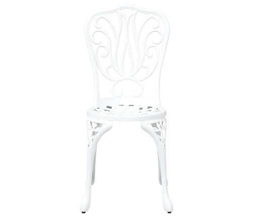 Conjunto de Bistro de Jardín de 3 Piezas  de Aluminio Fundido Blanco