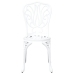 Conjunto de Bistro de Jardín de 3 Piezas  de Aluminio Fundido Blanco