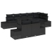 Conjunto de Sofá de Jardín  Conjunto de 9 Negro
