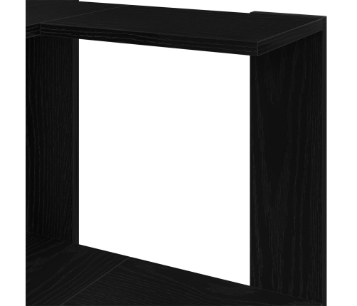 Estante Esquinero  de 5 Niveles en Roble Negro 50x50x179 cm de Madera