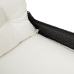 Sillón reclinable  con cojín de poliratán negro