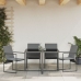Sillas de Jardín  con Cojines 4 pcs Negras Textileno