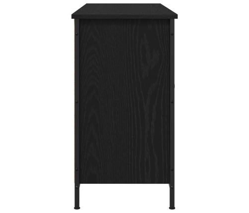 Cabinet para TV  Roble Negro 101x35x65 cm Madera Elaborada y Acero