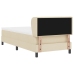 Estructura de Cama con Colchón Crema Tejido 100 x 200 cm