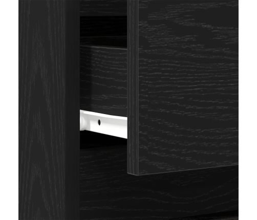 Mesas de Noche 2 pcs Negros de Roble 40x35x50 cm Madera Ingenierizada