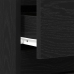 Mesas de Noche 2 pcs Negros de Roble 40x35x50 cm Madera Ingenierizada