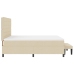 Cama con box spring  con colchón y banco crema 180x200 cm tela
