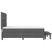 Cama con somier y colchón gris oscuro 140x190 cm