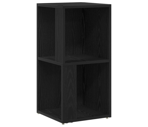 Gabinete Esquinero  Negro Roble 33x33x67 cm Madera Elaborada