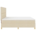 Cama con Box Spring y Colchón Crema 200x200 cm Tela