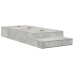 Cama con Almacenamiento  Gris Concreto Madera 236.5 x 100 x 31.5 cm