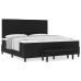 Cama de Base de Caja  con Colchón y Banco Negro 200x200 cm Tela