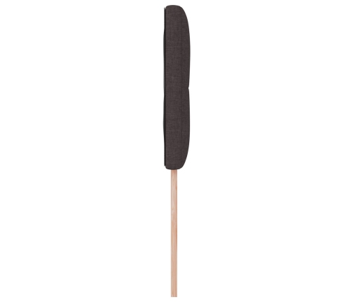 Cabecero Tufted con Botones Marrón Oscuro 80 cm de Tela