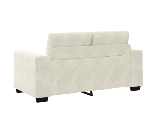 Sofá Loveseat  Crema 120 cm de Terciopelo