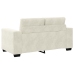 Sofá Loveseat  Crema 120 cm de Terciopelo