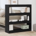 Mueble para libros / Separador de ambientes Roble negro 100x30x103cm Madera resistente