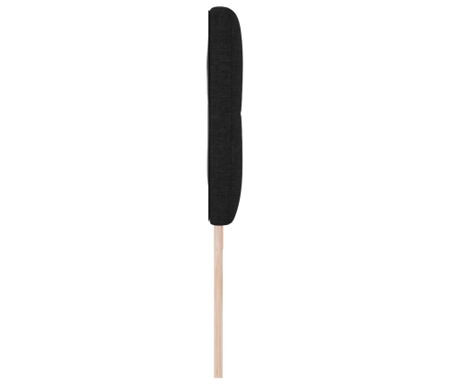 Cabecera LED acolchada negra 90 cm tela