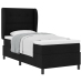 Cama Box Spring  con colchón Negro 100x200 cm Tela