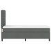 Cama con Base de Resortes con Colchón Gris Oscuro 100x200 cm Tela