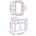 Set de Muebles de Baño de 2 Piezas de Madera Vieja y Madera Ingenierizada